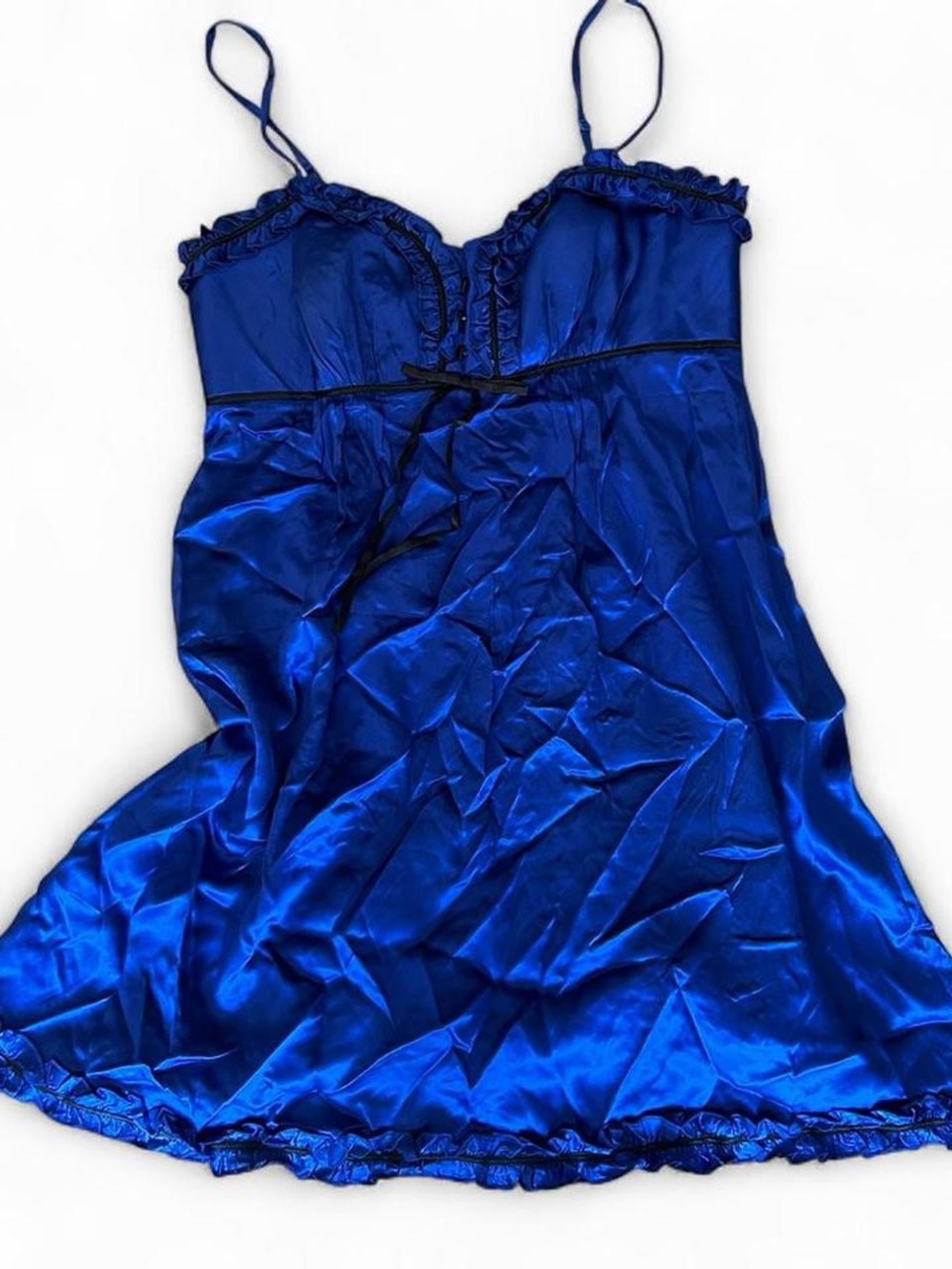 Betsey Johnson 100 percent silk blue babydoll dress